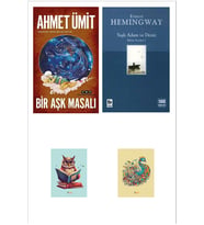 Ahmet Ümit Bir Aşk Masalı - Yaşlı Adam ve Deniz - Ernest Hemingway (2 NOT DEFTERLİ) (Renksiz)
