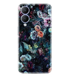 Vivo Y17S Kılıf Resimli Desenli Baskılı Silikon Great Flowers 1304