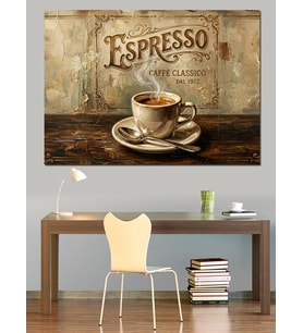 Espresso Taze Kahve Aroması Pano Dekoratif Kanvas - Mdf Ahşap Tablo