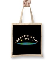 The Earth Is Flat Moon And Sun Flat Earth Bez Çanta Uzun Saplı