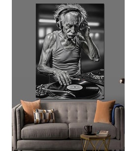 Dj Albert Einstein Dekoratif Kanvas - Mdf Ahşap Tablo