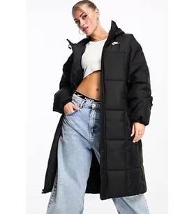 Nike Sportswear Classic Puffer Therma-FIT Bol Kesim Kapüşonlu Kadın Parkası (Siyah)