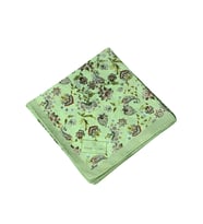 Mim Eşarp Prime Pamuk Çiçek Desenli Eşarp 90x90 cm (Açık Bej)