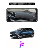 PEUGEOT 3008 EKRANLI (2021+) Uyumlu Torpido Örtüsü Yansıma Önleyici Koruma Kolay Montaj J18