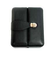 Cohiba Dahili Çakmak Siyah Deri Puro Taşıma Çantası & Seyahat Humidoru
