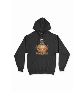 Halloween Kuru Kafa Siyah Sweatshirt Hoodie
