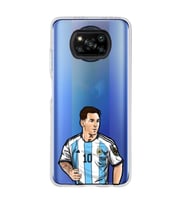 Poco X3 Pro Uyumlu Lionel Messi Desenli Şeffaf Telefon Kılıfı
