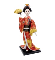 Japon Kimonolu Geyşa Bebek Kabuki Biblo 30 cm No.5