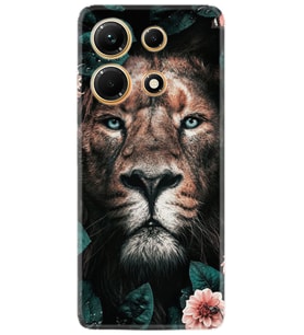 Infınix Note 30 Kılıf Resimli Desenli Baskılı Silikon Leon Flowers 1333