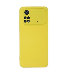 Xiaomi Poco M4 Pro 4g Kılıf Nano İçi Kadife Silikon - Sarı