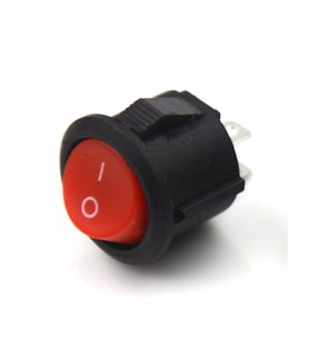 Yuvarlak 2 Pin Anahtar Rocker Switch Mini Buton Kırmızı Aç Kapa