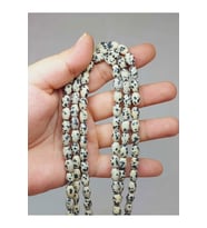 Bileklik Boy Jasper Taşı Arpa Kesim Yarım Dizi 6*8.5mm (49990) (18CM UZUNLUĞUNDADIR)
