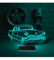Luvivia Amerikan Klasik Araba Vintage 3D Lamba - Masa Gece Lambası