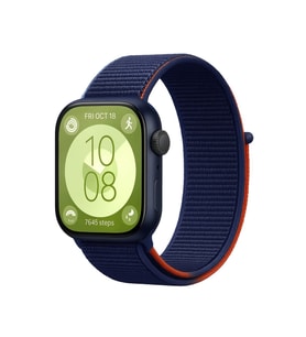 Huawei Fit 4 Hasırlı Cırtcırtlı Kordon (saat Değildir) - Lacivert-turuncu