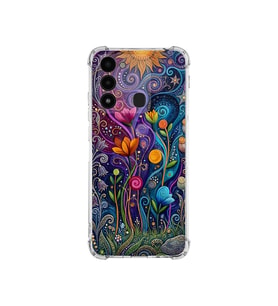 PrintiFy Tecno Spark 8c ile Uyumlu Düşlerin Dansı Serisi Rüyalar Ötesi Tasarımlı Uv Baskılı Köşe Korumalı Antişok Kılıf