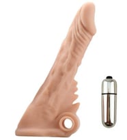 River World 17 cm'lik Gerçekçi ve Yumuşak Dokulu Titreşimli Pe nis Kılıfı