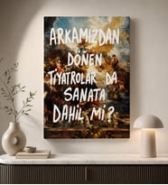 BK Gift Vintage Klasik Sanat Esprili Sözlü Dekoratif Kanvas Tablo - 23