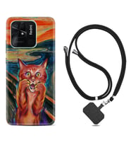 Xiaomi Redmi Note 7 8 9 Pro 10 2022 10 Pro 10S Kılıf Boyun Askılı Silikon Tablo Cat 1788