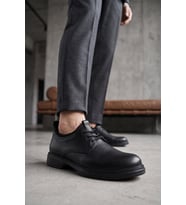 Elit MZV9006C Erkek Hakiki Deri Casual Ayakkabı Siyah