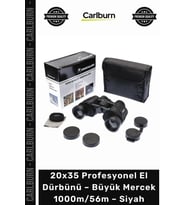 #Dürbün 20x35 Profesyonel El Dürbünü – Büyük Mercek – Süper Netlik – 1000m56m – Siyah