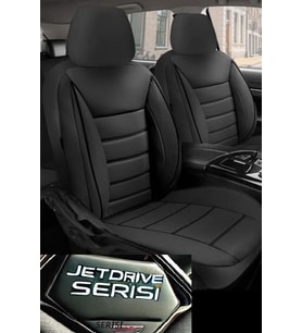Opel Corsa  D Kasa / Hatchback 2007-2014  Aracınıza Uyumlu JetDrive Deri Koltuk Kılııfı Siyah (Karışık)