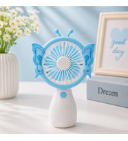 Kelebek Tasarımlı Mini Fan USB Şarjlı Taşınabilir Vantilatör Kawaii Masaüstü
