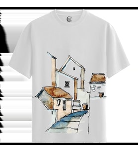 Rustic Alley - %100 Pamuklu Kadın Beyaz Tişört - Premium Quality (Siyah - Beyaz)