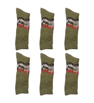 FLAŞ Nano Haki Renk Uzun Konçlu Havlu Kışlık Askeri Çorap 6'lı Paket