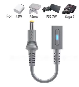 PS1 PS2 70000 Sega Drive 2 Genesie 2 için Şarj Kablosu Çevirici TYPE-C Dönüştürücü