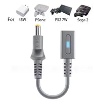 PS1 PS2 70000 Sega Drive 2 Genesie 2 için Şarj Kablosu Çevirici TYPE-C Dönüştürücü