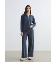 LCW EVERYDAY Lacivert Beli Lastikli Geniş Paça Kadın Eşofman Altı