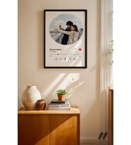 Kişiye Özel Daire Fotoğraflı Müzik Posteri, Siyah Çerçeveli Duvar Tablosu