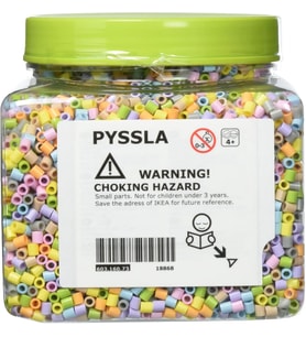 IKE-603.160.73 Pyssla ütü boncukları, pastel renkler