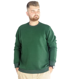Mode XL Büyük Beden Erkek Sweatshirt Basic 20131 Nefti