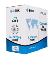 S-Link SL-CAT608 Cat6 Kablo 305 Metre Gri