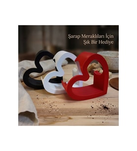 Kalp Şaraplık Mutfak ve Salon Aksesuarı 1 ADET