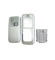 Nokia 6151 Kapak Nokia 6151 uyumlu Gri ön Kapak Arka Kapak ve Tuş Takımı