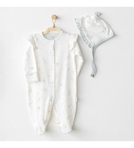 Andywawa Ac25510 Love Family Bebek Tulum Takım Ekru