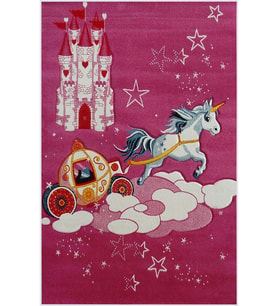 Eliana Home Baskılı, Yıkanabilir Kaymaz Taban Çocuk Halısı LNA4066 100x150 cm (Pembe)