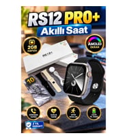 RS12 PRO+ 2025 Serisi Titanyum Kasa AMOLED Ekranlı Akıllı Saat – 2GB Hafıza, Gümüş Renk