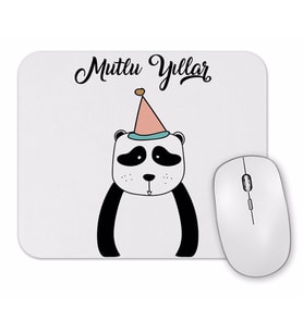 Sevimli Panda İle Mutlu Yıllar Mouse Pad