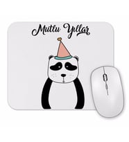 Sevimli Panda İle Mutlu Yıllar Mouse Pad
