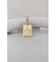 Altın Kaplama  The Empress Tarot Gümüş Kolye