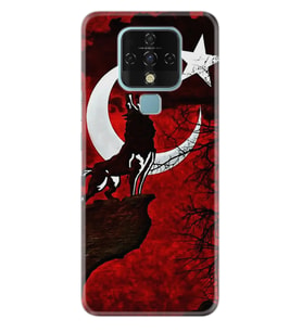 Tecno Camon 16 18P Pova Pova 3 Pova Neo Kılıf Desemli Silikon Wolf and Moon 2 1381