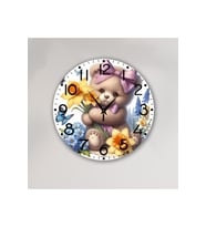 bilge Tasarım Çocuk Odası Duvar Saati 30 x 30 CM (Çok Renkli)