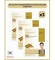Dermal Beyazlatıcı Ve Nemlendirici Altin Özlü Kolajen Maske 23 Gr 3 Adet
