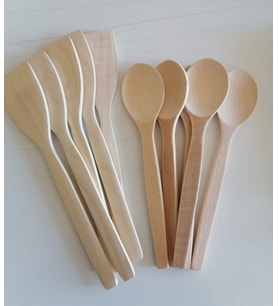 Ahşap Spatula ve Kaşık Seti 10 Parça