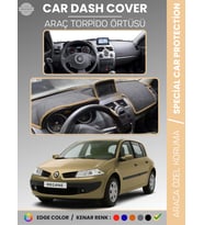 RENAULT MEGANE 2 NAVİGASYONLU BÜYÜK EKRAN (2003-2009) Torpido Örtüsü Ön Göğüs Halı Torpido Koruma
