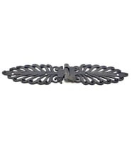Antika Tarz Dekoratif Pirinç Yaprak Desenli Menteşe - 55x265 Mm, Oksit