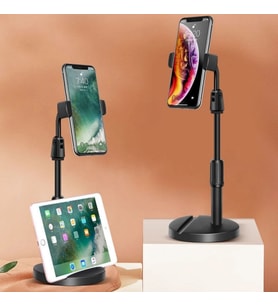 Durukar® Masa Üstü Tablet ve Telefon Tutucu Plastik Aparat Siyah Telefon Standı